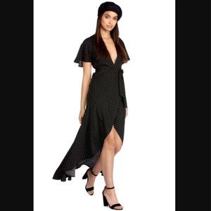Windsor Polka Dot High Low Wrap Dress
